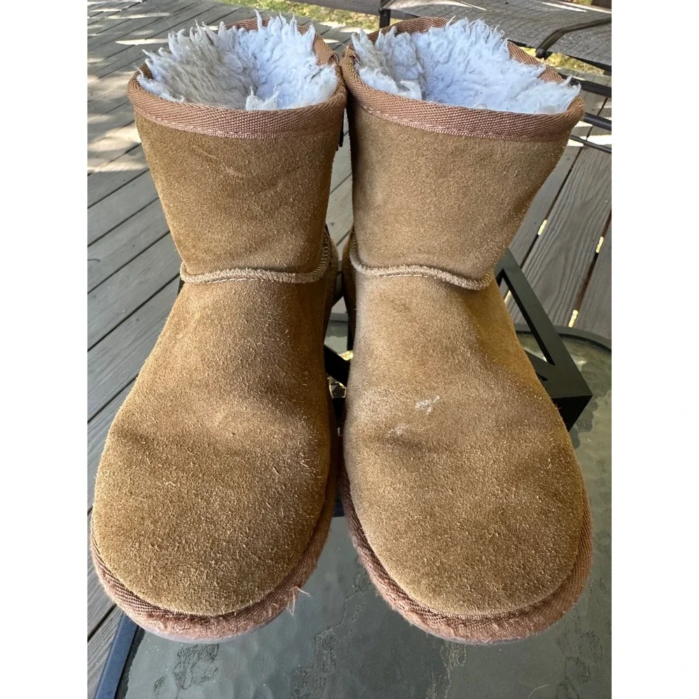 Koolaburra by UGG Kids‎ Suede Leather Zip Winter Ankle Boots Size 6